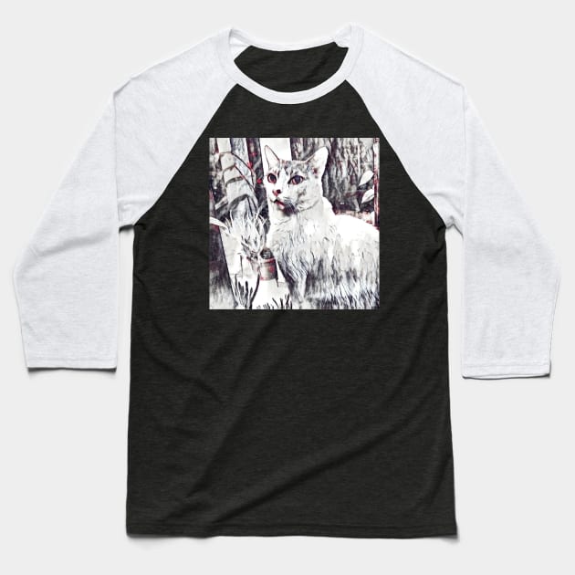 PHOTOGRAPHY CAT ART Baseball T-Shirt by CATUNIVERSE